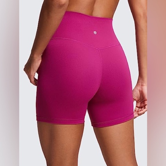 CRZ Yoga Butterluxe High Waisted Crossover Shorts Pink Women’s Size Small (4/6) - Picture 2 of 8